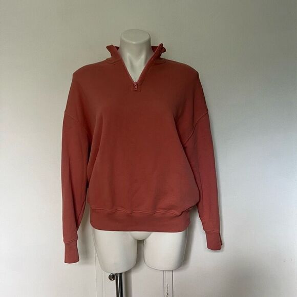 ATM Anthony Thomas Melillo French Terry quarter zip oversized pullover sweatshir - Picture 11 of 11